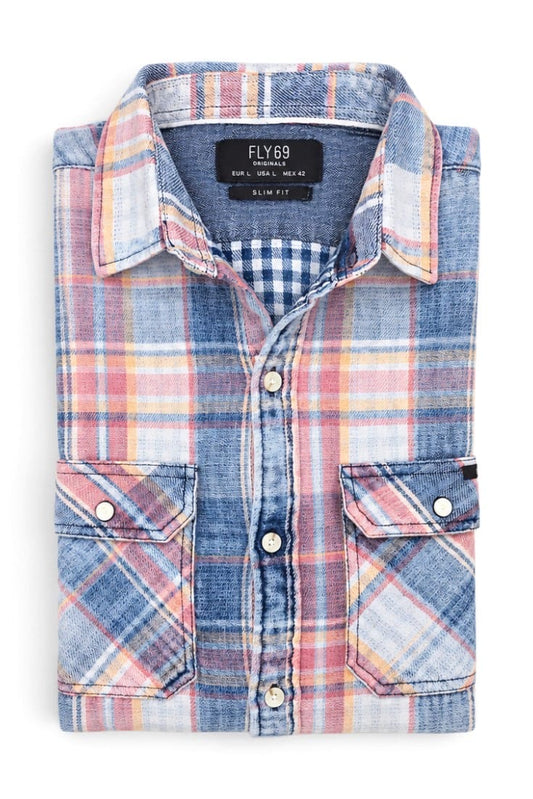 Premium Men Sunset Drift Check Shirts