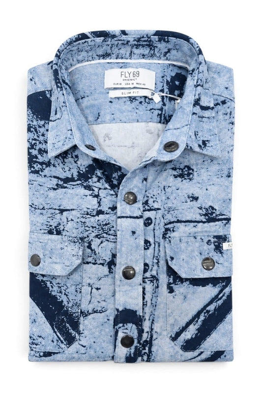 Premium Men Arctic Graffiti Denim Shirts