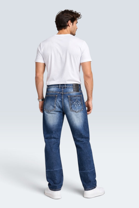 Premium Indigo Drift Vintage Straight Jeans (Men)