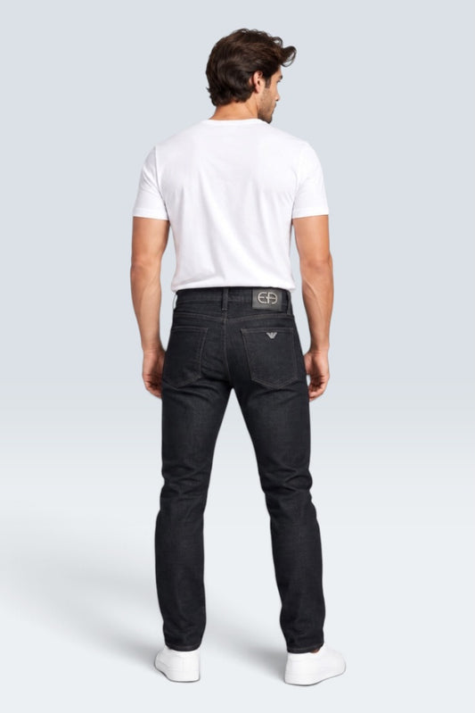 Premium Noir Precision Straight Jeans (Men)