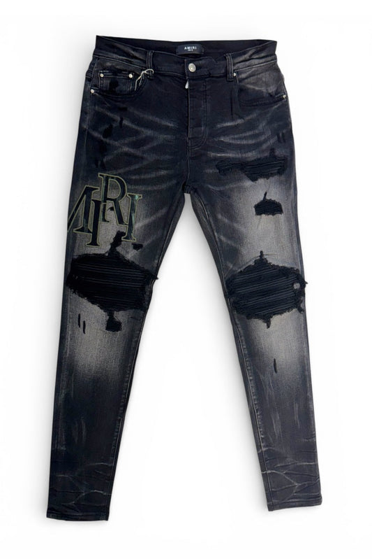 Premium Slim Fit Denim Green Set