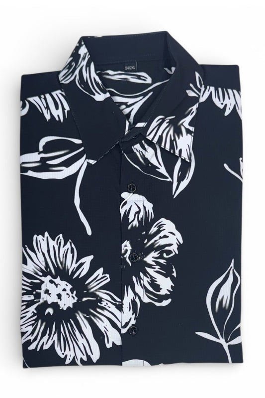 Men Party Wear - Printed Floral Shirt