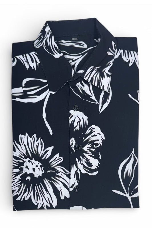 Men Party Wear - Printed Floral Shirt