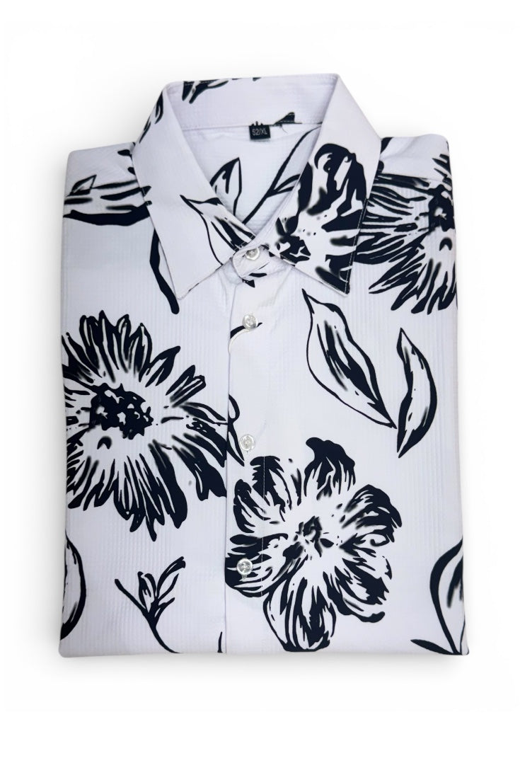 Men Party Wear - Printed Floral Shirt