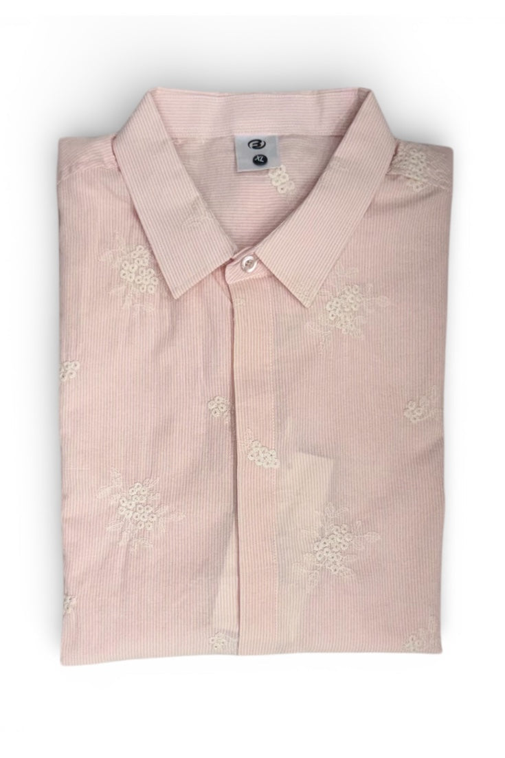 Men Party Wear - Printed Embroidery Shirt