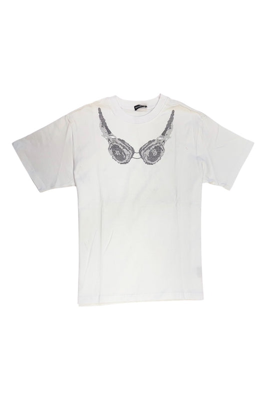 Luxury Tshirts Round Neck Drop Shoulder With Studded Design