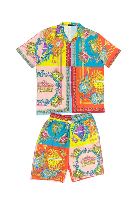 Cuban Collar Co-ord Set - Designer Wear