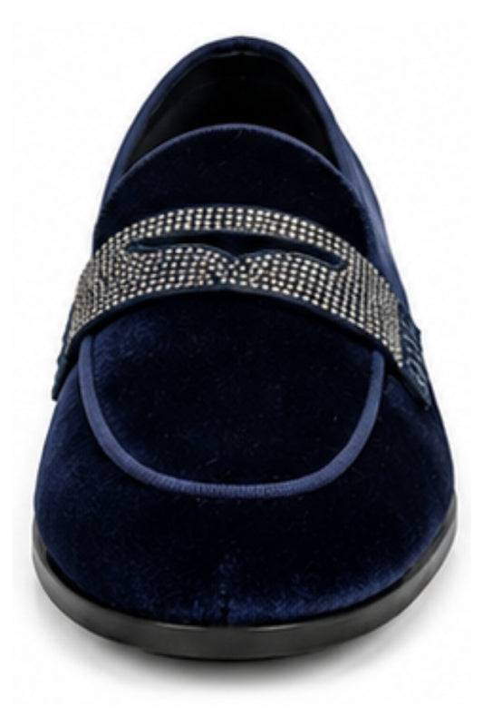 Premium Men Velvet Loafers Studded Shoes