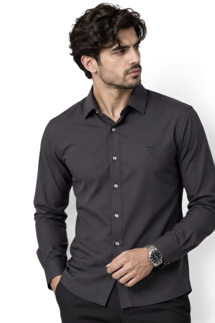Premium Graphite Crest Shirt For Men