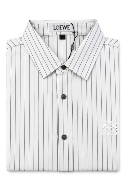 Premium Lvory Pinstripe Anagram Shirt For Men