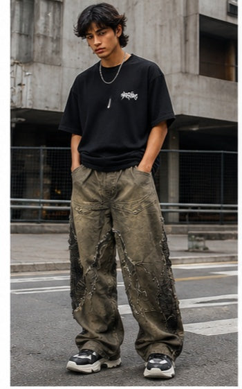 Streetwear Clothing - Wide Leg Baggy Bottomwear