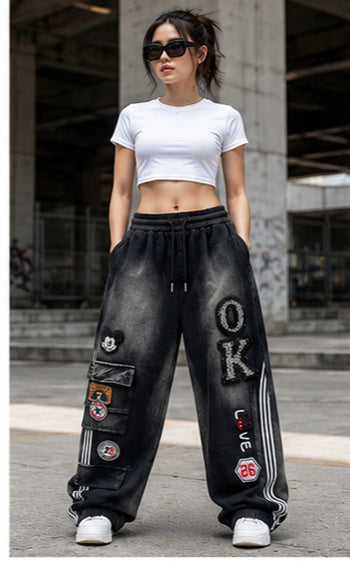 Streetwear Clothing - Wide Leg Baggy Bottomwear