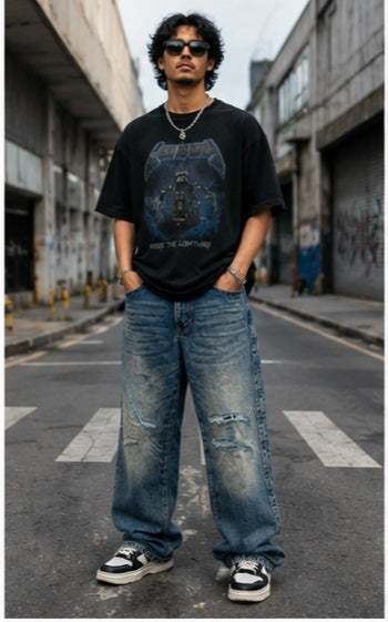 Streetwear Clothing - Wide Leg Baggy Bottomwear