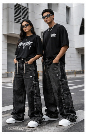Streetwear Clothing - Wide Leg Baggy Bottomwear
