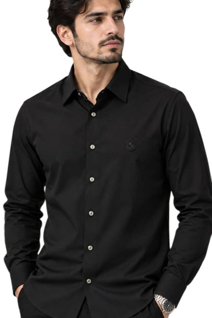 Premium Noir Crest Signature Shirt For Men