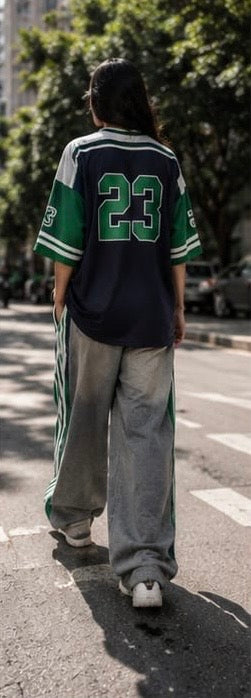 Women Streetwear Clothing - Wide Leg Stripped Bottomwear