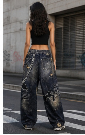 Streetwear Clothing - Wide Leg Baggy Bottomwear