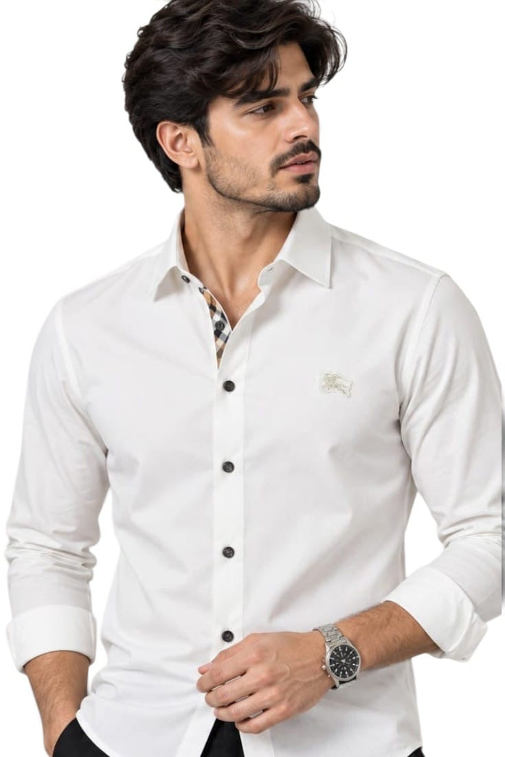 Premium Ivory Heritage Check Shirt For Men