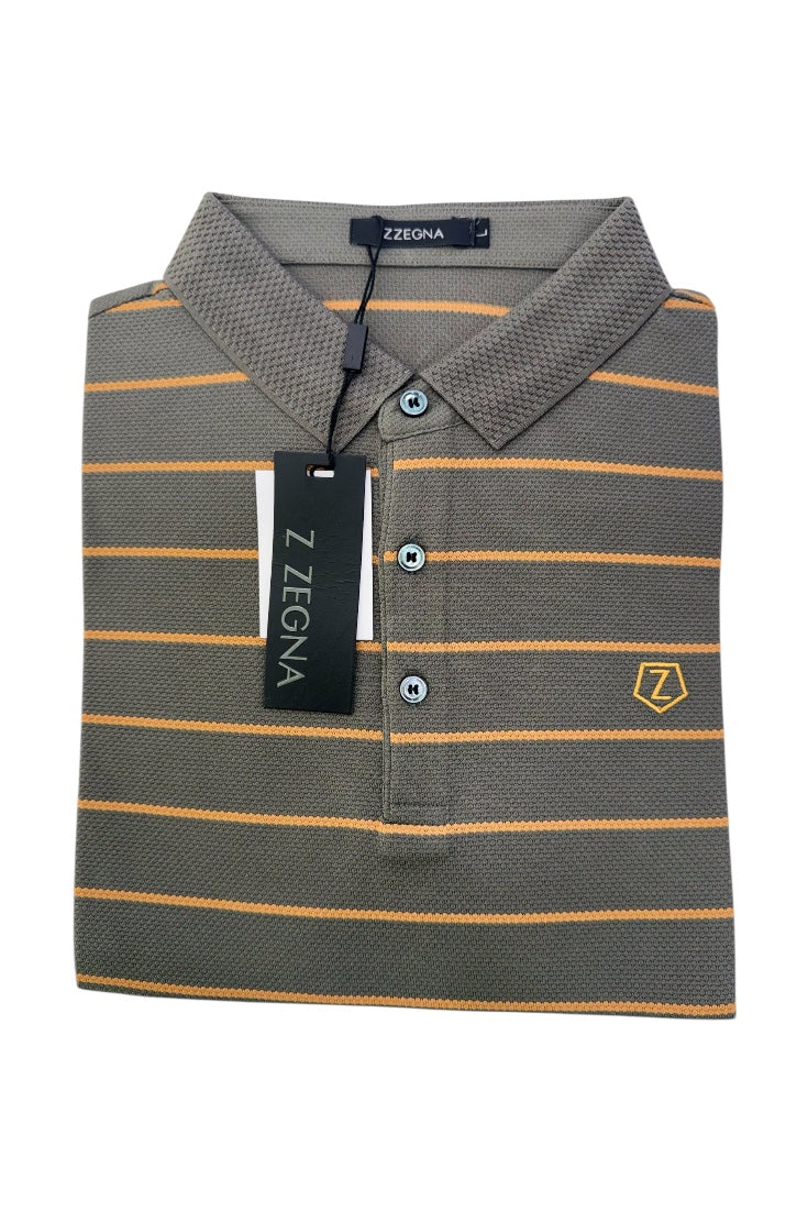Men Casual Wear - Premium Collar Neck Striped Tshirts