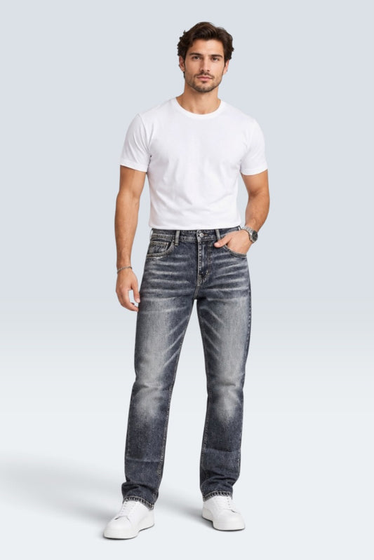 Premium Shadow Fade Heritage Straight Jeans (Men)