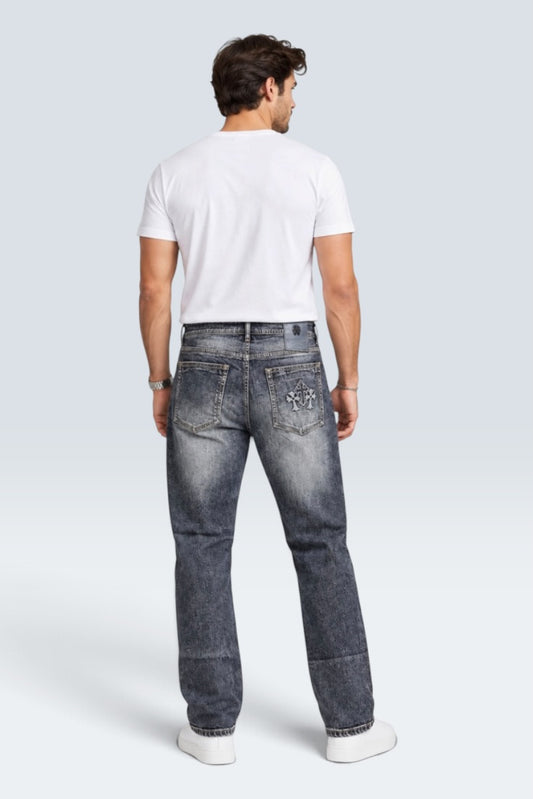 Premium Shadow Fade Heritage Straight Jeans (Men)