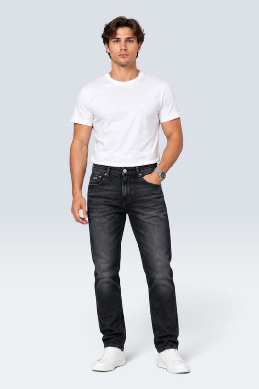 Premium Carbon Shadow Straight Jeans (Men)