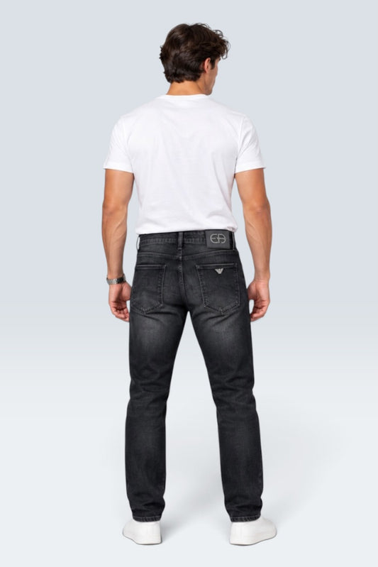 Premium Carbon Shadow Straight Jeans (Men)