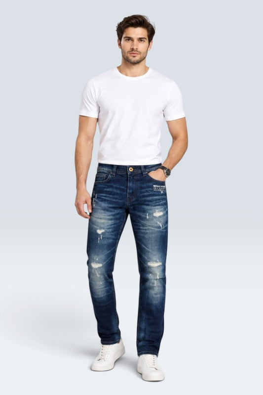 Premium Rebel Indigo Distressed Jeans (Men)
