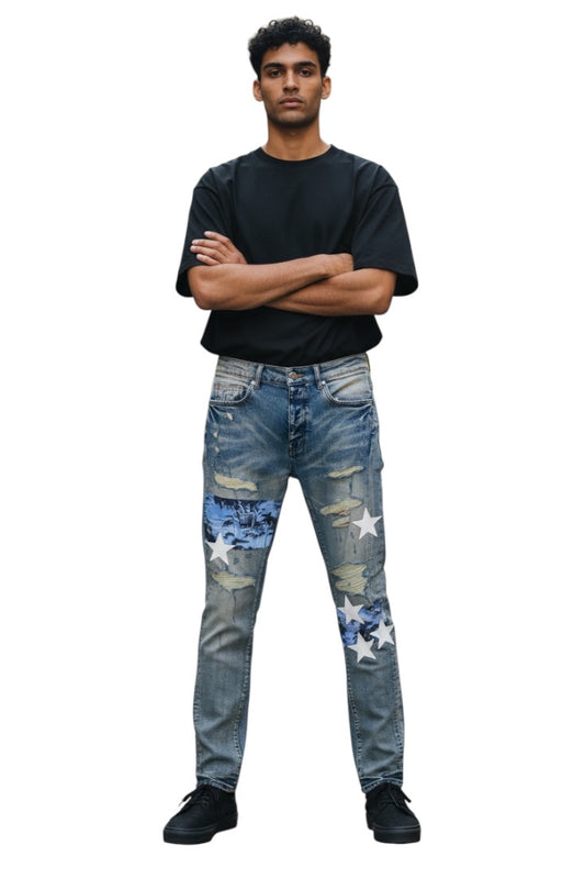 Premium Slim Fit Denim Blue