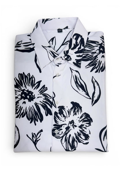 Men Party Wear - Printed Floral Shirt