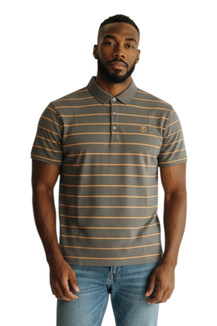 Men Casual Wear - Premium Collar Neck Striped Tshirts