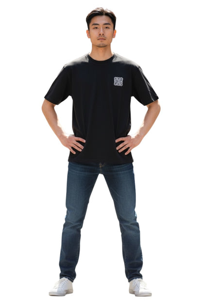 Luxury Round Neck Tshirts - Drop Shoulder With Embroidery Print