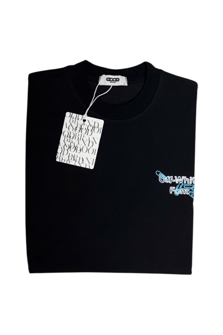 Luxury Round Neck Tshirts With Drop Shoulder And Embroidery