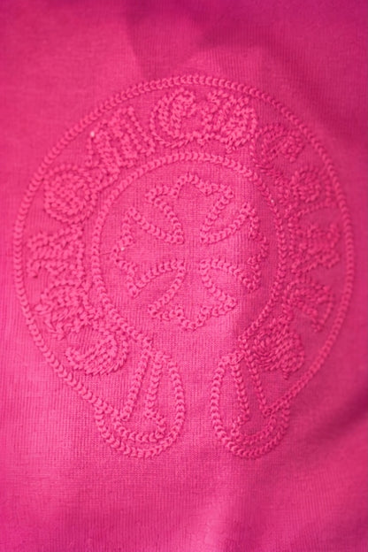 Luxury Round Neck Tshirts - Drop Shoulder With Embroidery Print