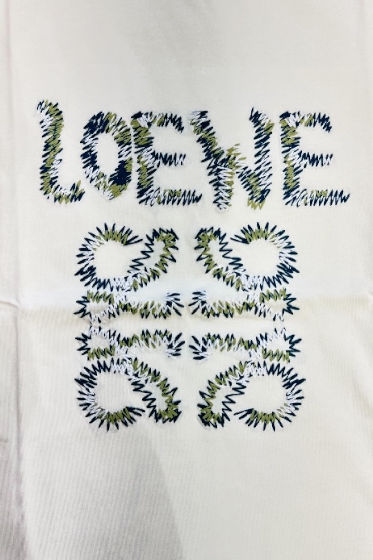 Luxury Round Neck Tshirts - Drop Shoulder With Embroidery Print