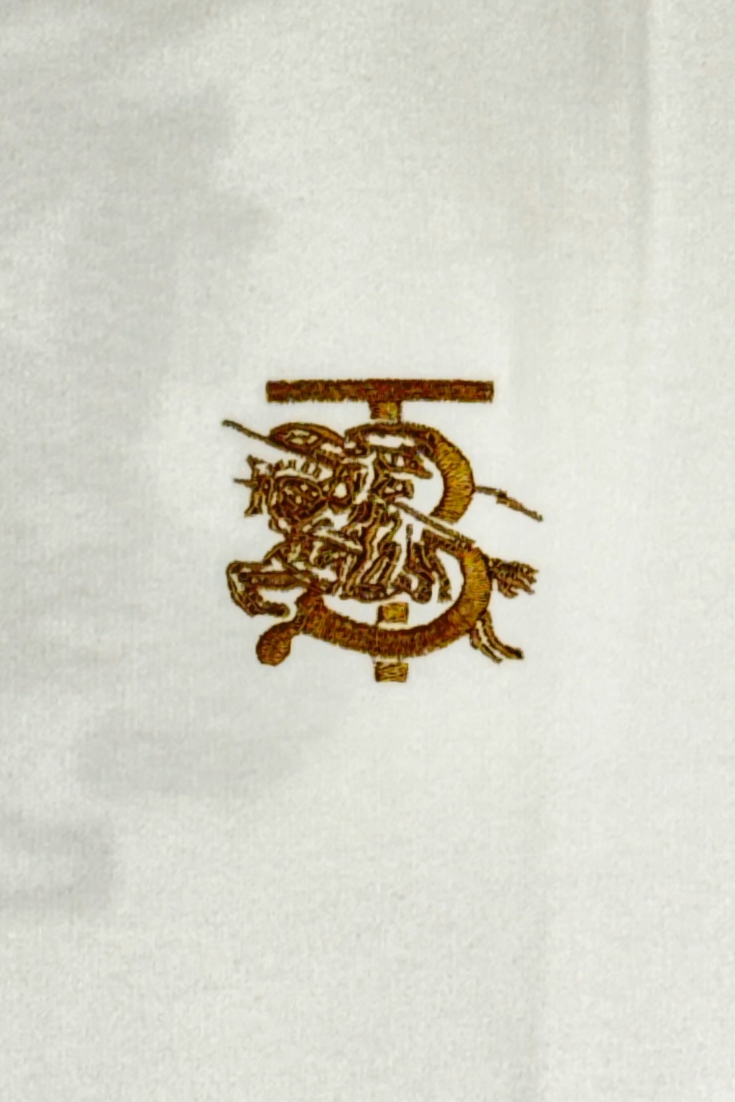Luxury Round Neck Tshirts - Drop Shoulder With Embroidery Print