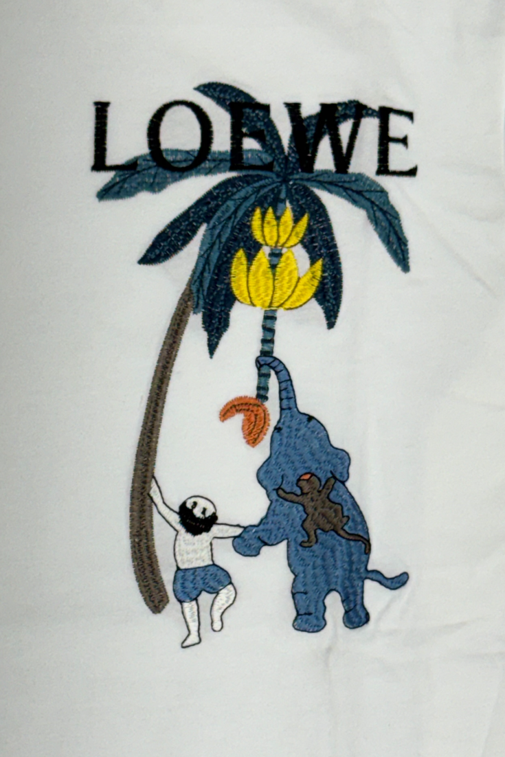 Luxury Round Neck Tshirts - Drop Shoulder With Embroidery Print