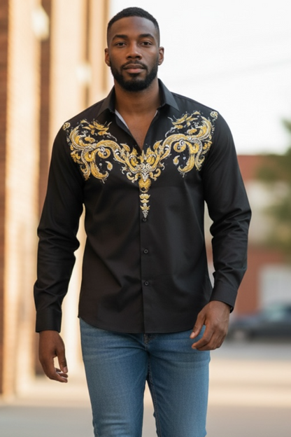 Premium Men Party Wear - Stitchless Fabric With Studded Design