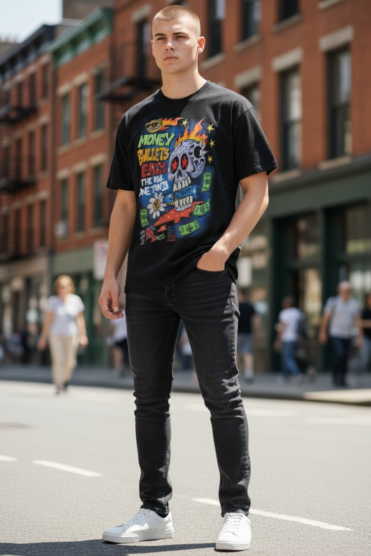 Luxury Tshirts, Round Neck & Studded