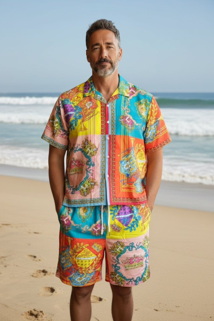 Cuban Collar Co-ord Set - Designer Wear