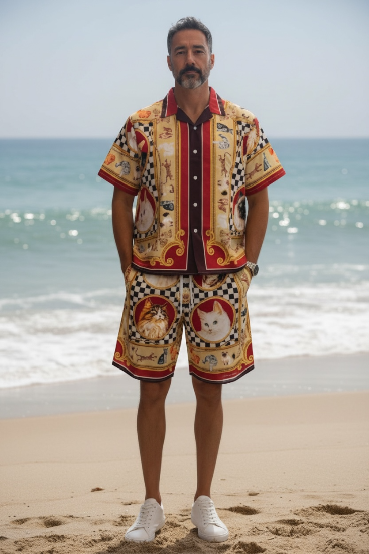 Cuban Collar Co-ord Set - Designer Wear