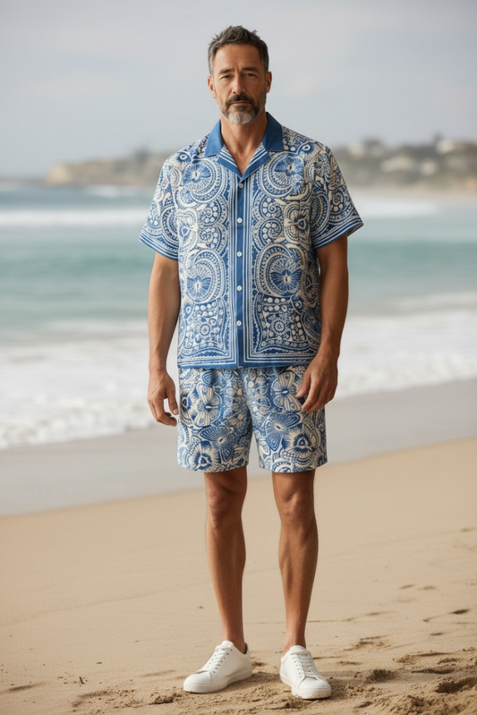 Cuban Collar Co-ord Set - Designer Wear