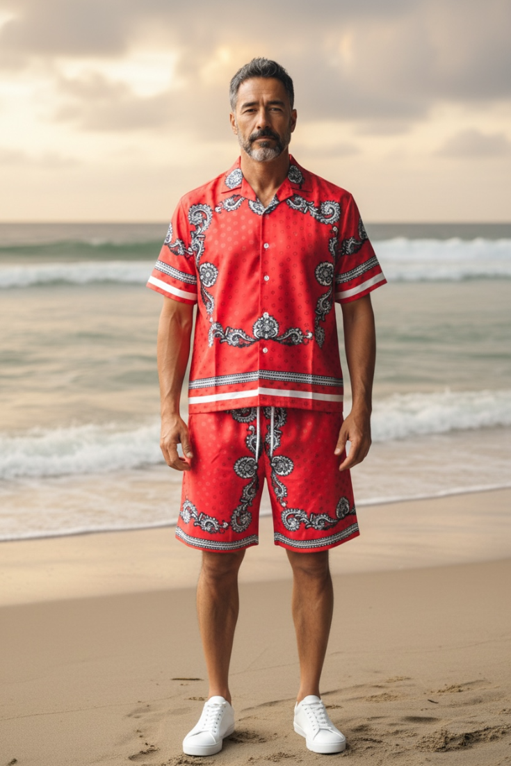 Cuban Collar Co-ord Set - Designer Wear