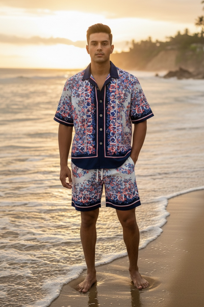 Cuban Collar Co-ord Set - Designer Wear