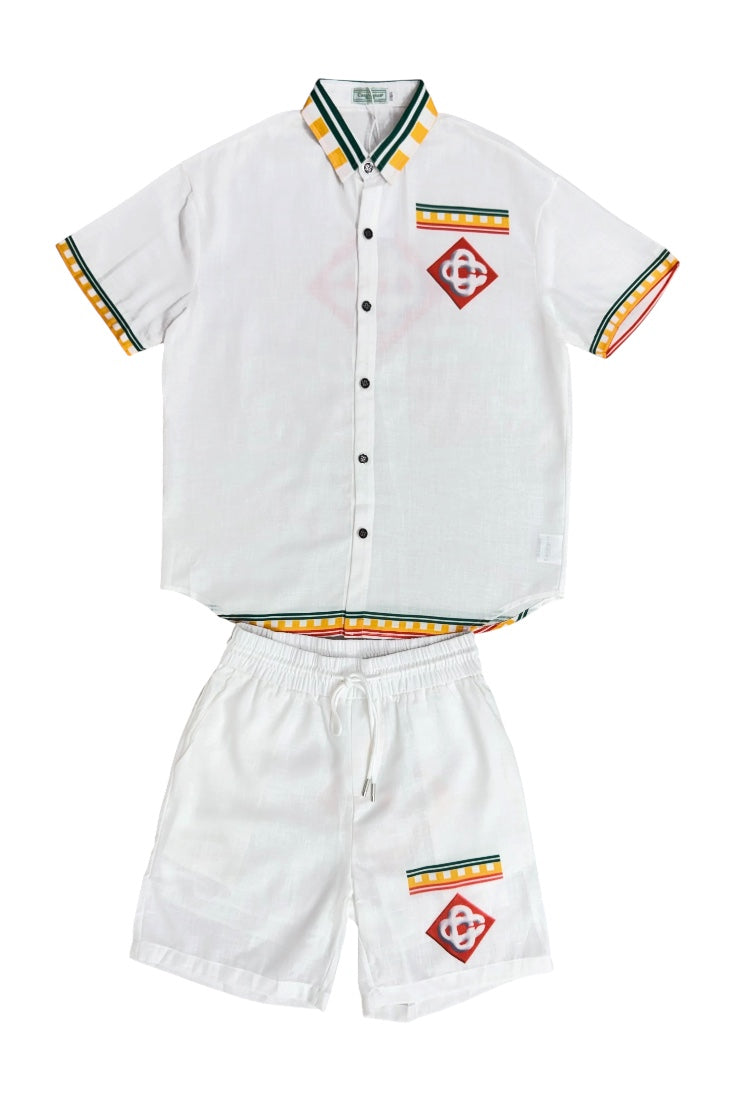 Cuban Collar Co-ord Set - Designer Wear