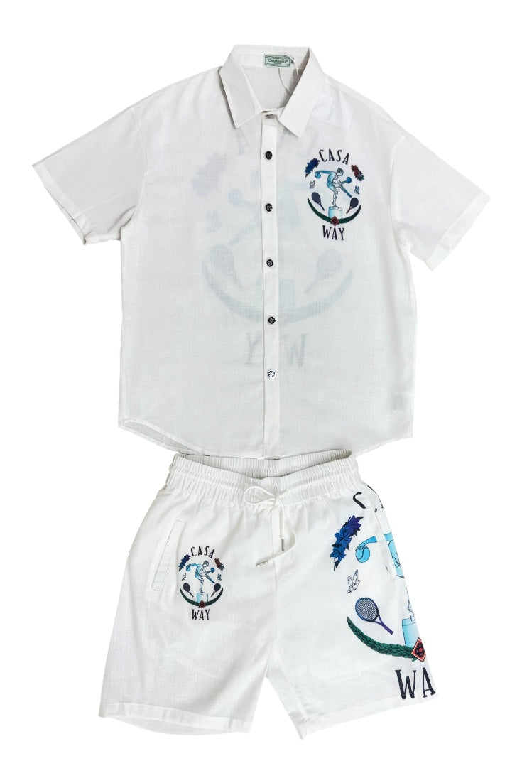 Cuban Collar Co-ord Set - Designer Wear