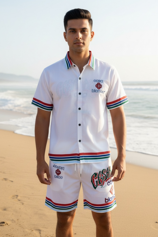 Cuban Collar Co-ord Set - Designer Wear