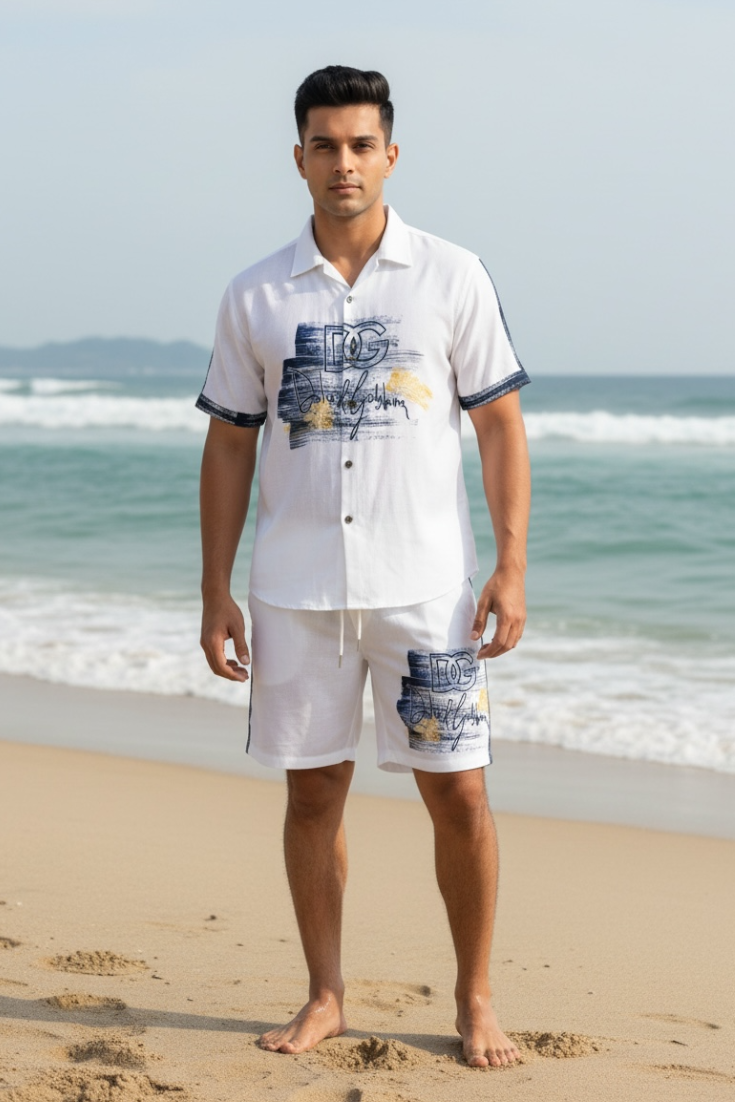 Cuban Collar Co-ord Set - Designer Wear