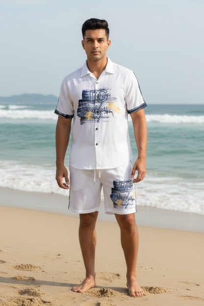 Cuban Collar Co-ord Set - Designer Wear