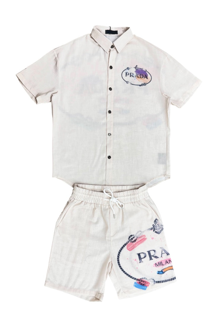 Cuban Collar Co-ord Set - Designer Wear